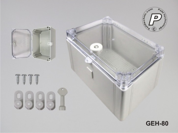 GEH-80 Wandschaltschrank m. Sichttüre und Basis-Montageplatte