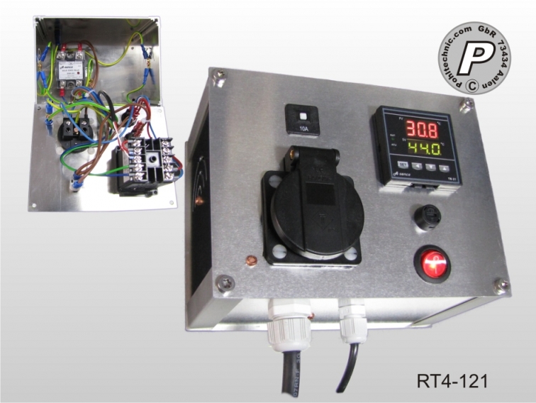 P.I.D. Temperatursteuerung im Alu-Wandgehäuse max. 10A 230V