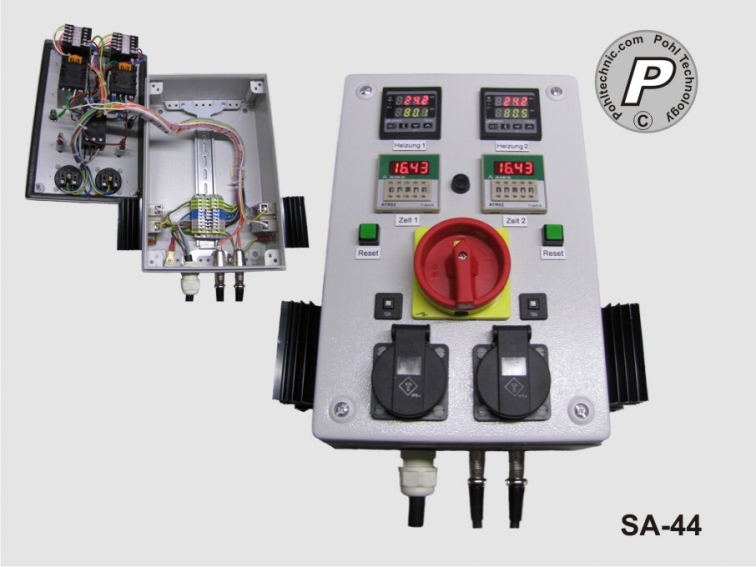 2-Kanal P.I.D. oder ON/Off- Temperatursteuerung mit Timer