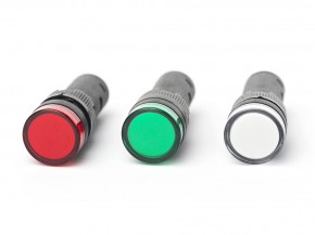 LED Einbauleuchte, Kopfdurchmesser ca. 19mm 230V AC , Rot